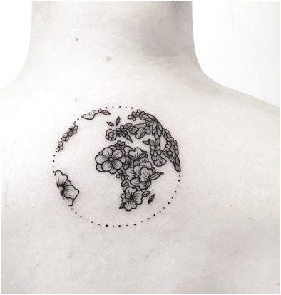 #tattoo #tattooideas #tattooart #earth #earthtattoo #spacetattoo #planettattoo #art #artwork #tattoodesign Earth With Flowers Tattoo, Floral Earth Tattoo, Earth Inspired Tattoos, Round Tattoo Ideas, Earth Tattoo Ideas, Earth Tattoos, Planet Tattoo, Heart Nature, Globe Tattoos