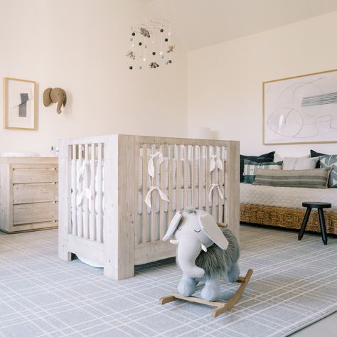 Desi Perkins Nursery, Crib In Center Of Room, Nursery Day Bed, Soothing Nursery, Sweet Nursery, Baby Room Inspiration, Nursery Inspo, Day Bed, Room Makeover Inspiration