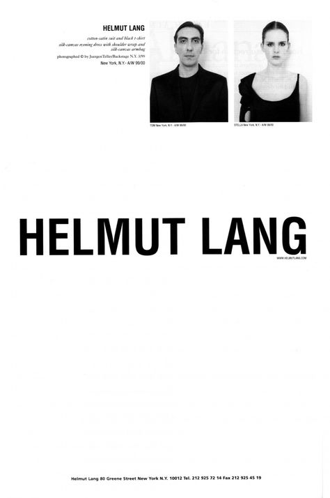 Helmut Lang Archive, Helmet Lang, Perfume Packaging, Digital Museum, Typography Layout, Ad Campaigns, Picture Illustration, Graphic Design Layouts, Fashion Advertising