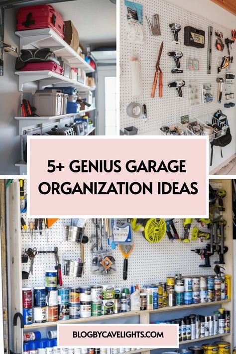 5 garage organization ideas Garage Storage Shelving Ideas, Garage Charging Station, Garage Organization Ideas Storage, Garage Organizing Ideas, Work Garage, Garage Ceiling Storage, Garage Organization Ideas, Garage Organization Tips, Garage Organisation