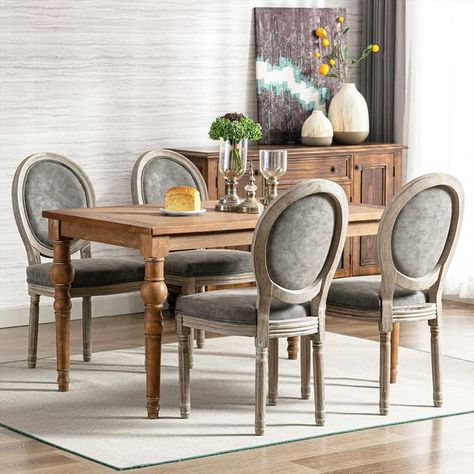 French Country Dining Room Chairs, Grey Dining Room Chairs, French Country Chairs, Country Dining Room, French Country Dining Chairs, Retro Dining Rooms, French Country Dining Room, French Dining Chairs, Dining Room Chairs Upholstered