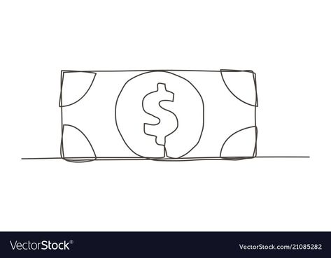 Money Line Art, Drawing Vector, One Line Drawing, Instagram Logo, Line Drawing, Adobe Illustrator, Line Art, Bones, Vision Board