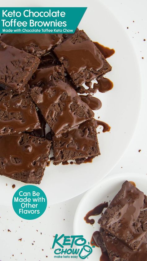 Keto Chocolate Toffee Brownies Created with Keto Chow ketochow.xyz Toffee Brownies, Keto Favorites, Keto Chow, Chow Recipe, Almond Butter Brownies, Keto Kitchen, Butter Brownies, Toffee Recipe, High Protein Low Carb Recipes