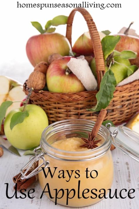 These Sweet & Savory Ways to Use Applesauce will inspire you to make applesauce a staple of your meal planning rotation rather than merely a sidedish. #apples #applesauce Applesauce In Recipes, How To Use Applesauce In Recipes, How To Use Applesauce, Apple Sauce Uses Recipes, Ways To Use Up Applesauce, How To Use Apple Sauce, How To Use Up Applesauce, Chunky Apple Sauce Recipes, Apple Sauce In Recipes