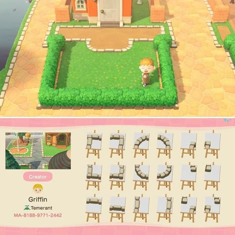 Creator Id Animal Crossing Path, Acnh Neighborhood Path Codes, Acnh Path Edge, Acnh Path Edge Design, Animal Crossing Creator Code, Acnh Pattern Path, Acnl Paths, Path Edging, Acnh Path