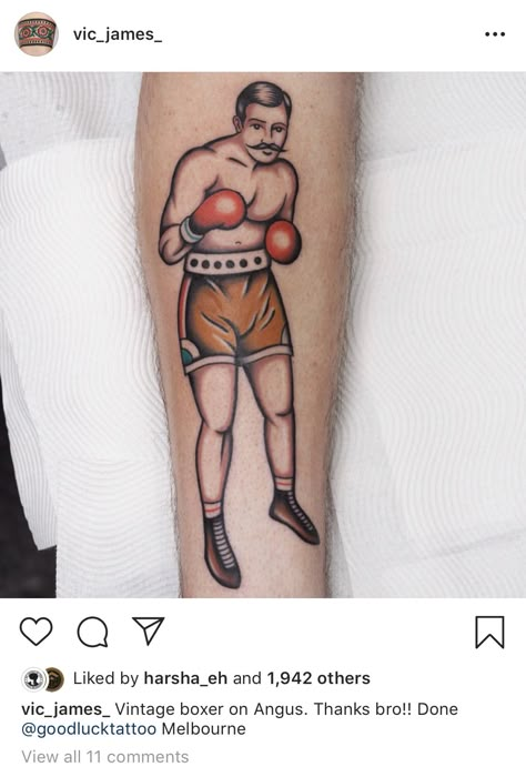 Boxing Traditional Tattoo, Boxer American Traditional Tattoo, Boxer Tattoo Traditional, American Traditional Boxer, Old School Boxer Tattoo, Male Pinup Tattoo, Traditional Boxer Tattoo, Holly Tattoo, Boxing Tattoo