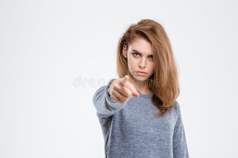 Finger Pointing Reference, Angry Woman, Expression Face, Pointing Finger, Pointing Fingers, Angry Women, Camera Drawing, Art Studio Space, Female Reference