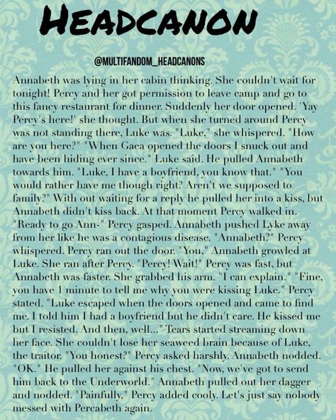 Percy Jackson Headcannons School Percabeth, Head Cannons Percy Jackson, Percabeth Headcanon Period, Pjo Headcanons Percabeth School, Percabeth Headcanon School, Percabeth Headcanon Romantic Spicy, Percy Jackson Headcannons High School, Percy Jackson Head Cannons, Percebeth Headcannons