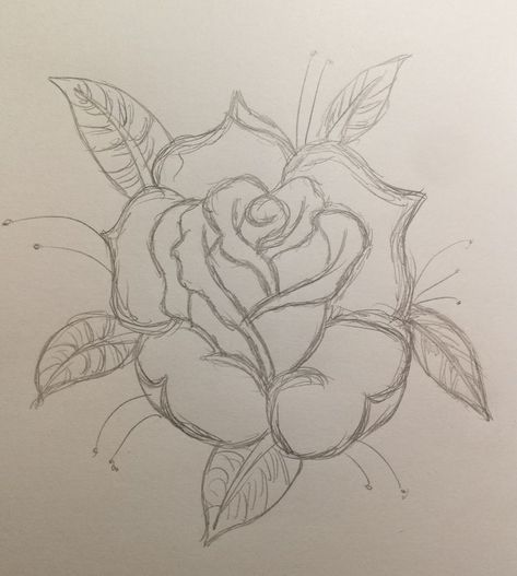 Drawing Roses Pencil Sketch, Rose Drawing Simple Sketch, Rose Drawing Sketch, Simple Flower Drawing Easy, Doodle Minimalist, Simple Rose Drawing, Diy Flower Painting, Rose Drawings, Flower Drawing Easy