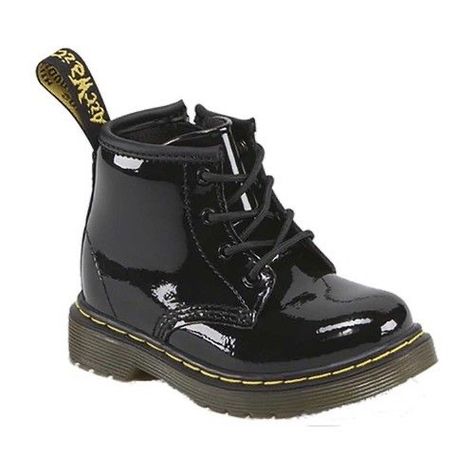 Black Patent Boots, Gothic Baby, Goth Baby, Baby Mode, Patent Boots, Martens Boots, Infant Girls, Dr Martens Boots