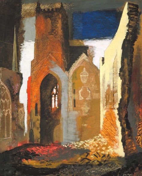 John Piper Artist, John Piper, Romantic Paintings, Collage Art Projects, Architecture Concept Drawings, Abstract Pictures, Collage Art Mixed Media, Le Port, Royal College Of Art