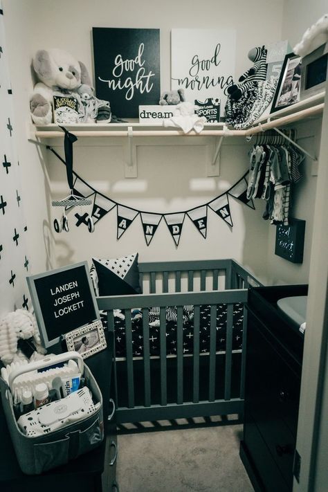 #nurseryideas #nurseryroom Tiny Closet Nursery, Mini Nursery In Bedroom, Mini Nursery Small Spaces, Small Nursery Ideas In Parents Room, Small Apartment Nursery, Baby Boy Nursery Small Space, Small Gender Neutral Nursery, Small Corner Nursery Ideas, Small Baby Rooms