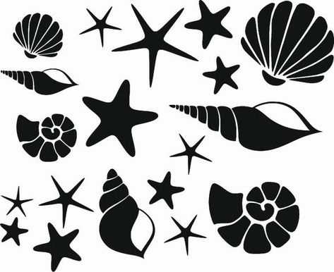 Sea Animal Silhouette, Ocean Projects, Desain Editorial, Silhouette Stencil, Stencil Patterns, Silhouette Art, Stencil Designs, 로고 디자인, Cricut Crafts