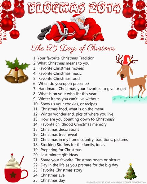 Diary of a Stay at Home Mom: Blogmas 2014 - The 25 Days of Christmas Vlogging Ideas, Journaling Topics, Italian Minimalism, Blogging Income, Christmas To Do List, Youtube Ideas, Christmas Prep, Youtube Channel Ideas, Lap Top