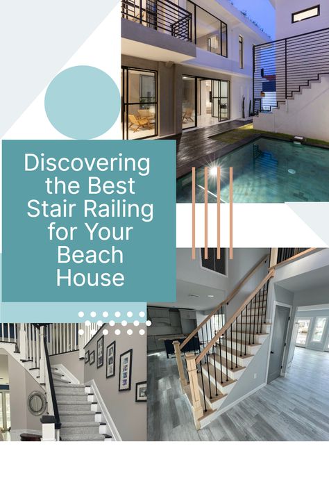 Transform your beach house with the ideal stair railing. Explore the durability of stainless steel, the clear views of glass, and the natural charm of wood. Each material uniquely withstands coastal elements, enhancing your home's seaside connection. 🌊 #BeachHouseInspiration #CoastalLiving #InteriorDesignTips Modern Coastal Staircase, Coastal Staircase Ideas, Beach House Stairs, Indoor Stair Railing, Wood Railings For Stairs, Indoor Railing, Stair Railings, Wood Railing, Stainless Steel Railing