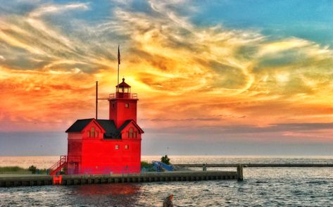 Things To Do In Holland, Coast Guard Stations, Suttons Bay, Glen Arbor, Michigan Road Trip, Holland Michigan, Dutch Windmills, Mushroom House, Summer Destinations