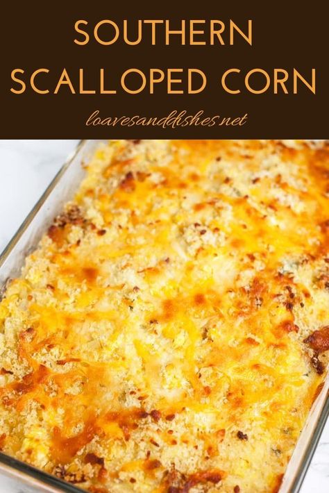 Potatoes And Corn Recipes, Cheesy Side Dishes Easy Recipes, Corn Casserole With Fresh Corn, Old Fashioned Corn Casserole, Scallop Corn Recipes, Corn Hotdish, Corn Recipes Side Dishes Easy, Chicken Drumstick Side Dishes, Scalloped Corn Recipes With Crackers