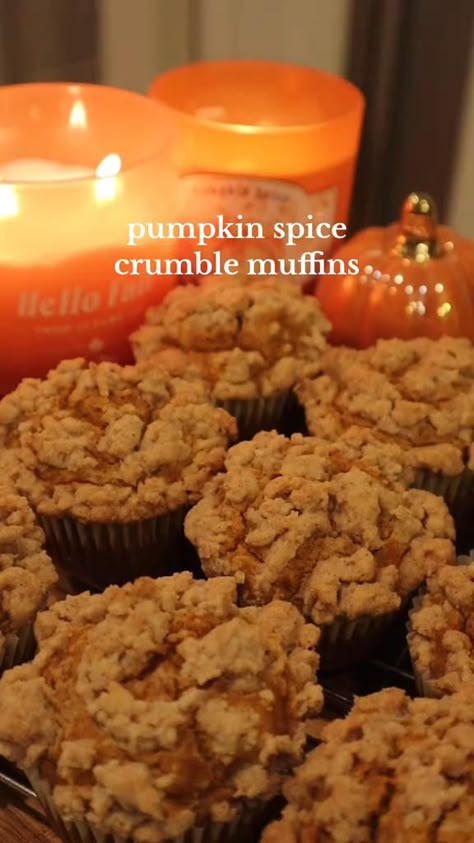 "Indulge in the warmth of fall with our delectable Pumpkin Spice Crumble Muffins! 🎃🧁 Ready to bake these cozy delights? Click below for the full recipe and savor the season, one scrumptious bite at a time. Let's get baking! 🍂👩‍🍳 #PumpkinSpiceMuffins #FallBaking #DeliciousAutumn" Credit : @tabiibake tiktok Diy Muffin Cups, Fall Cooking Aesthetic, Easy Fall Recipes Dinner, Fall Recipes Dinner, Crumble Muffins, Can Pumpkin, Halloween Breakfast, Easy Fall Recipes, Fall Baking Recipes