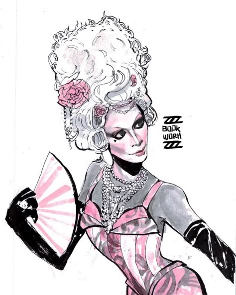 Gorgeous Drag, Drag Art, Queen Drawing, 50s Art, Fairy Artwork, Queen Art, Neon Aesthetic, Drag Queens, Art Style Inspiration