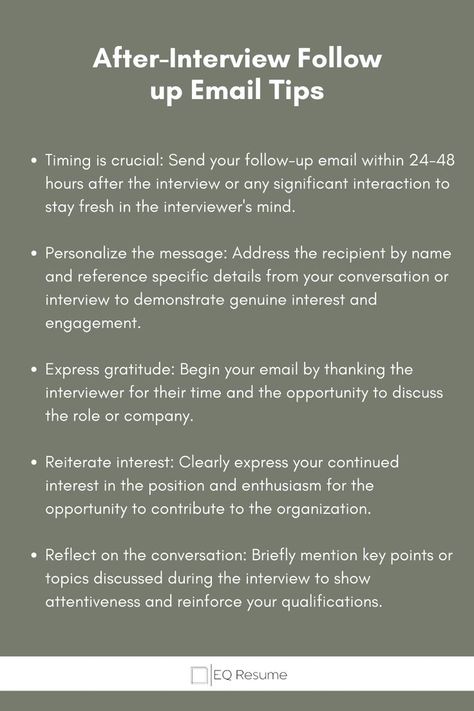 Nail your post-interview etiquette with EQ Resume! Discover essential tips for crafting effective follow-up emails after your job interview. #followupemail #interviewtips #EQResume #careeradvice #jobsearch #jobinterview #careerdevelopment #jobhunt #professionalgrowth #interviewsuccess Interview Follow Up Email, Email After Interview, Job Interview Prep, Customer Service Training, Interview Guide, Job Interview Advice, Follow Up Email, Interview Advice, Email Examples