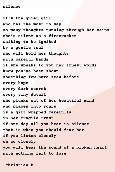 Original poem about the quiet girls Quiet Poems, Quiet Girl Quotes, Felt Quotes, Boring Girl, Night Poem, Intimacy Quotes, Bad Touch, Long Love Quotes, Describe Feelings