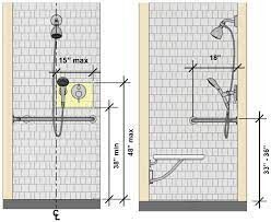 ADA Compliant Bathroom Design: Lavatories and Showers Ada Bathroom Design Floor Plans, Ada Compliant Bathroom Design, Ada Bathroom Design, Commercial Restroom Design, Ada Compliant Bathroom, Commercial Restroom, Shower Dimensions, Shower Threshold, Walk In Shower Ideas