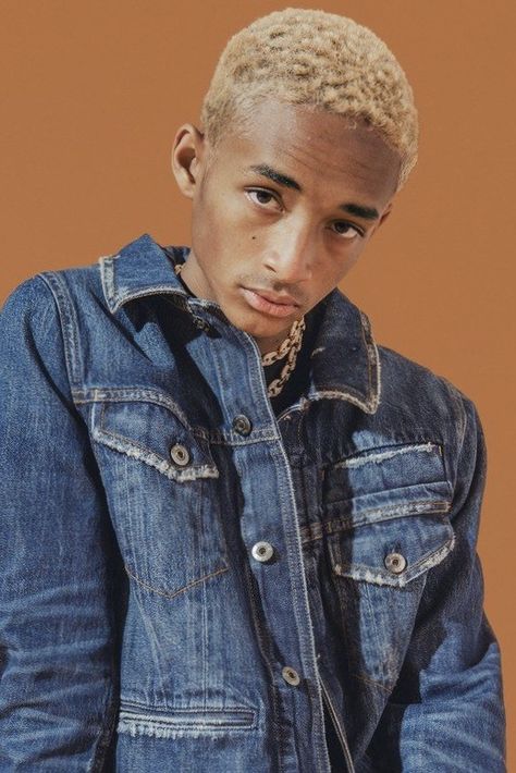 Jaden Smith Blonde Hair, Black Man Blonde Hair, Blonde Hair Black Men, Bald Boy, Short Blonde Hairstyles, Short Length Hair, Rose Gold Blonde, Blonde Dreadlocks, Blonde Afro