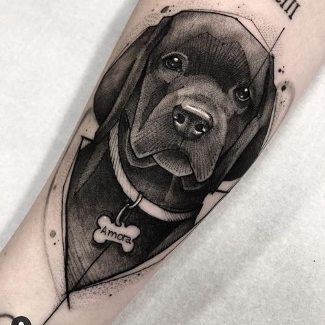 Tatoo Dog, Pet Memorial Tattoo, Memorial Tattoo, Collar Bone Tattoo, Wings Tattoo, Dog Tattoo, Tattoo Model, Dog Tattoos, Animal Tattoos