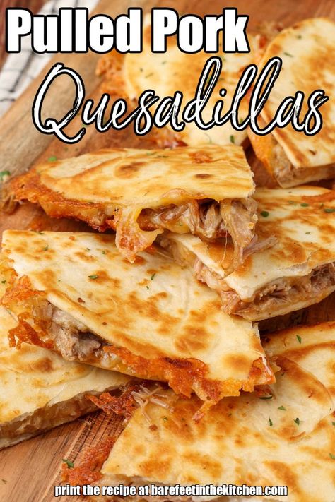 Pull Pork Quesadilla, Ham Quesadilla Recipes, Pulled Pork Dinner Ideas, Pulled Pork Quesadillas, Pork Quesadillas, Pork Quesadilla, Pulled Pork Quesadilla, Pulled Pork Leftover Recipes, Quesadilla Recipes Easy