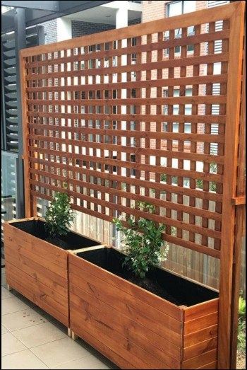 Beautiful yet functional privacy fence planter boxes ideas 39 Flowers Backyard, Backyard Privacy Screen, Outdoor Patio Ideas Backyards, Patio Flowers, Privacy Fence Designs, Patio Privacy, Privacy Landscaping, Cheap Backyard, Backyard Privacy