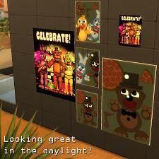 Ts4 Fnaf Cc, Sims 4 Cc Five Nights At Freddys, The Sims 4 Cc Fnaf, Sims 4 Fnaf Five Nights At Freddy's Cc, Fnaf Sims 4, Fnaf Sims 4 Cc, Sims 4 Wall Art Cc, Sims Design, Sims 4 Cc Goth