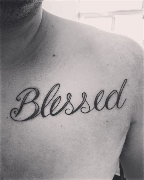 blessed tattoo - Ecosia Blessed Tattoo On Chest, Blessed Tattoo, Blessed Tattoos, Side Hand Tattoos, Good Tattoo Quotes, Cool Chest Tattoos, Skeleton Hand Tattoo, Chest Tattoos For Women, Chest Piece Tattoos