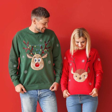 Couple Christmas Sweaters, Couple Sweaters, Couples Christmas Sweaters, Photo Backdrop Christmas, 5 Outfits, Shine Like A Star, Cool Christmas, Couples Sweaters, Christmas Vibe