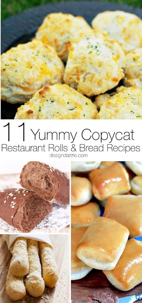 Here are 11 delicious copycat bread recipes from your favorite restaurants that you don't even have to leave your house to get! Copycat Bread Recipes, Recipes Cheesecake, Restaurant Recipes Famous, Rolls Bread, Restaurant Copycat, Copykat Recipes, Panera Bread, Copycat Restaurant Recipes, Cheesecake Factory