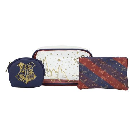 Buy Harry Potter Hogwarts Travel Cosmetic Bags - Set of 3 at Walmart.com Hogwarts Backpack, Wizard And Witch, Organizing Cosmetics, Harry Potter Box, Small Travel Bag, Harry Potter Merchandise, Large Travel Bag, Harry Potter Halloween, Cosmetic Bag Set