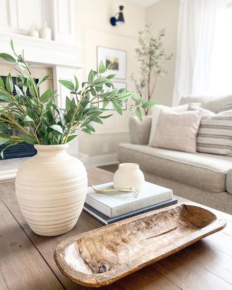 Mexican Farmhouse Decor, Lauren Diy, Large Wooden Bowl, Wood Dough Bowl, Table Kitchen Island, Living Room Redo, Wooden Dough Bowl, Home Design Diy, Giveaway Time