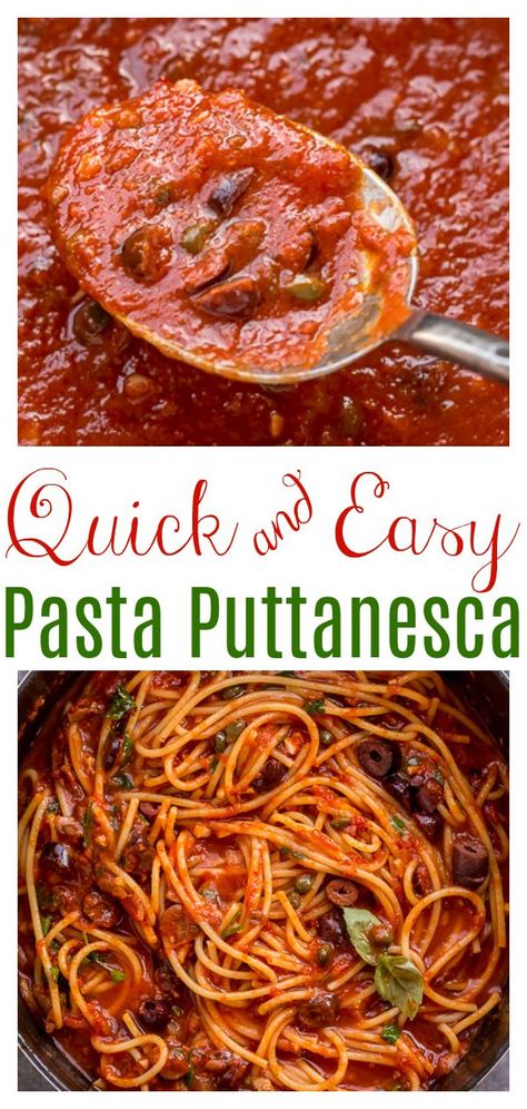 Puttanesca Sauce No Anchovies, Pasta Sauce With Anchovies, Puttenesca Recipes Pasta Dishes, Olive Pasta Sauce, Red Pasta Sauce Recipes, Puttanesca Pasta, Puttanesca Sauce, Red Pasta, Pasta Puttanesca