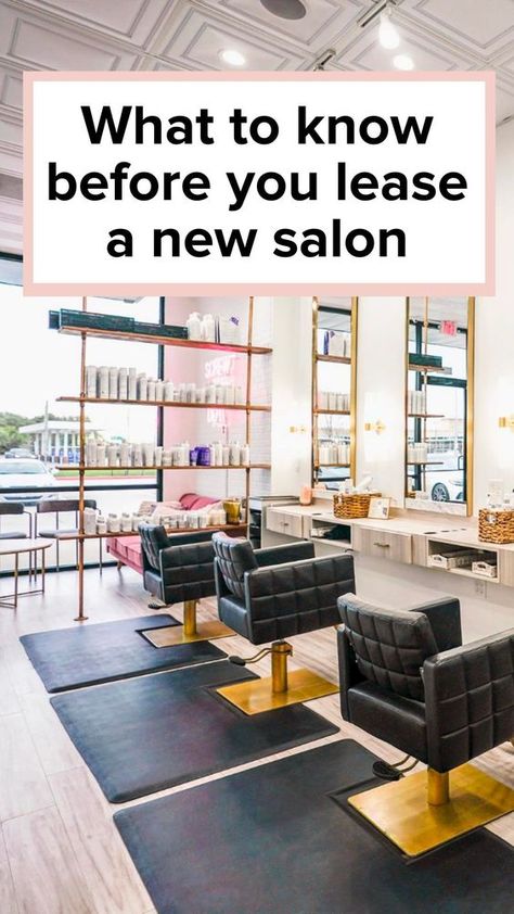 You MUST know these things before leasing a new salon. Salon On A Budget, Opening A Salon Checklist, Salon Owner Tips Business, Small Beauty Salon Ideas Layout, Salon Space Ideas, Salon Must Haves, Salon Ideas Interior Design, Luxury Hair Salon Design, Salon Layout Ideas Floor Plans