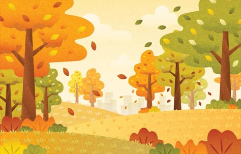 Sustainable Infographic, Autumn Animation, Nature Party, Autumn Illustration, Free Vector Illustration, Autumn Ideas, Nature Background, Autumn Nature, Autumn Scenes