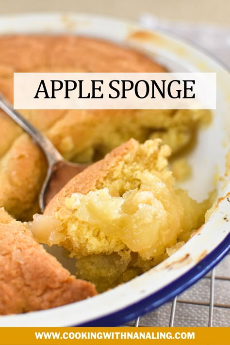 Big Desserts, Apple Sponge Pudding, Apple Sponge Cake, Apple Sweets, Apple Desert, Quick Apple Dessert, Apple Cake Recipe Easy, Sponge Pudding, Banana Cake Recipe Easy