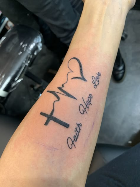 Tattoo Ideas Faith Hope Love, Faith Love Hope Tattoos For Women, Love Faith Hope Tattoo, Tattoos For Women Faith, Love Hope Faith Tattoo, Hope Faith Love Tattoo, Hope Tattoos For Women, Faith Hope Love Tattoo Ideas, Faith Based Tattoos