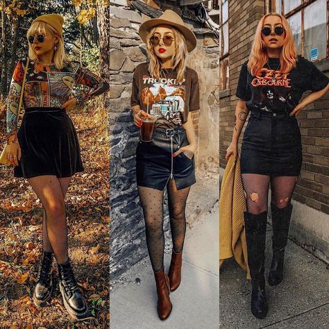 Summer Rock Concert Outfit, Indie Concert Outfit, Indie Rock Outfits, Rock Festival Outfit, Indie Concert, Nicole Alyse, Grunge Fall Outfits, Alt Summer, Eclectic Wardrobe