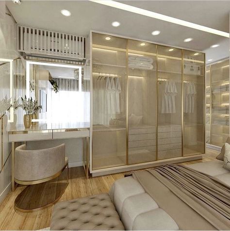 Dream Closet Design, Closet Design Layout, Bedroom Interior Design Luxury, Interior Design Your Home, Luxury Closets Design, Luxury Bedroom Design, Wardrobe Design Bedroom, 아파트 인테리어, Home Design Living Room