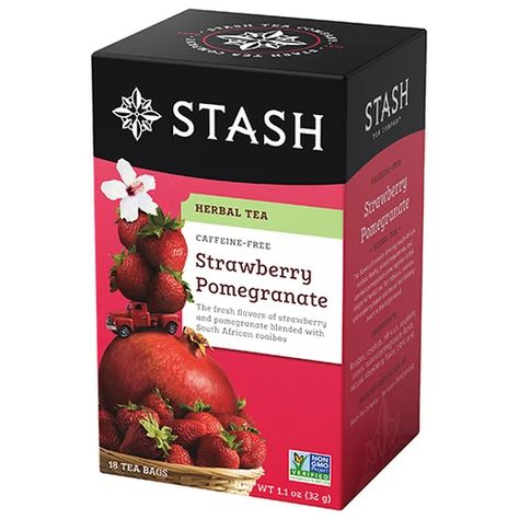 Pomegranate Tea, Peach Green Tea, Caffeine In Tea, Stash Tea, Best Herbal Tea, Strawberry Tea, Red Pomegranate, Chai Spice, Red Tea