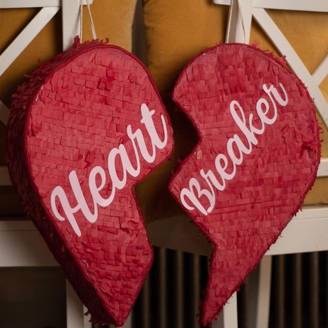 Heartbreaker Party, Heart Piñata, Heart Pinata, Breakable Heart, Bday Ideas, Party Time, A Romantic, Birthday Ideas, Double Sided