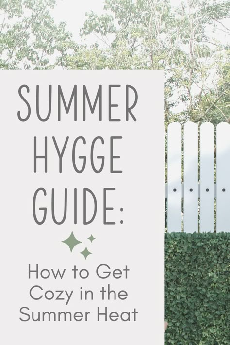 Summertime doesn't have to mean giving up on your favorite cozy traditions! Here are some tips for how you can enjoy summer hygge and stay cool in the process. From fun outdoor activities to must-have products, this guide has everything you need to get started. So relax and soak up the summer sun! Cozy Activities, Hygge Summer, Hygge Tips, Hygge Inspiration, Ideas For House, Hygge Living, Hygge Life, Cozy Hygge, Hygge Lifestyle