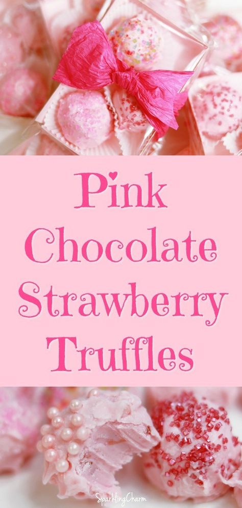 Strawberry Truffles, Strawberry Truffle, Maple Fudge, Baby Shower Sweets, White Chocolate Strawberries, Cookie Dough Truffles, Homemade Candy, Dessert Bites, Truffle Recipe