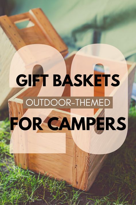 Outdoor Basket Gift, Camping Trip Gift Basket, Camping Survival Kit Gift, Camping Baskets Gift Ideas, Camping Theme Basket Gift Ideas, Camping Themed Basket, Camping Silent Auction Basket, Camping Wedding Gift Basket, Outdoor Auction Basket Ideas