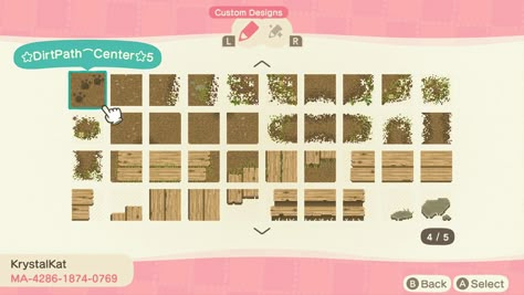 Acnh Natural Codes, Animal Crossing Dirt Path Codes, Acnh Natural Path Codes, Acnh Dirt Path Design Code, Animal Crossing Dirt Path, Acnh Fishing Village, Acnh Planks, Acnh Natural Island, Acnh The Path