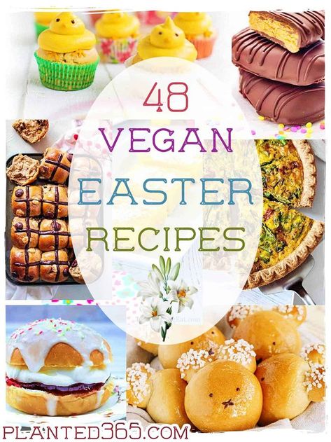 These 48 Vegan Easter Recipes will make your holiday delicious. Plant-based desserts, side dishes, and main dishes are included in this collection of some of the tastiest vegan dishes ever. Many can… More Vegan Lemon Bars, Iced Buns, Vegan Mushroom Gravy, Vegan Easter Recipes, Strawberry Rhubarb Jam, Vegan Easter, Peanut Butter Eggs, Baked Carrots, Plant Based Desserts